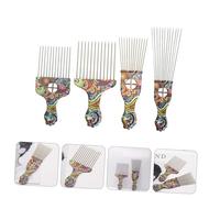LOLIPPYY 4PCS Vintage Pattern Steel Pin Hair Pick Comb Hair Lift Styling for Men and Women Suitable for Coarse Fine Thick and Thin Portable and Easy to Use for DIY