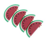 LOLIPPYY 4pcs Watermelon Hair Claw Clips Acetate Fruit Barrettes Cute Cartoon Spring Side and Bang Clips for Women Summer Parties Daily Styling Accessories