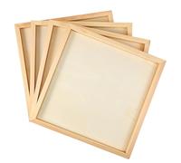 LOLIPPYY 4pcs Wooden Blank Photo Frames for Painting Unfinished Canvas Boards with Deep Groove DIY Craft Frames for Weddings Parties Home Decor Versatile Tabletop Display