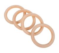 LOLIPPYY 4Pcs Wooden Handle Rings for DIY Bag Making Durable Natural Wood Hanging Circles Craft Supplies for Handbag Handles and Creative Projects