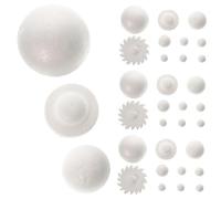 LOLIPPYY 4Sets DIY Solar System Model Kit Balls for Art Projects Experiment Engaging Educational Activity for Boys Paint Your Own Solar System