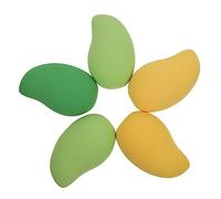 LOLIPPYY 5 Pcs Mango Shape Sponge Face Powder Puff Unique Cosmetic Stylish Makeup Tool for Delicate Makeup and Strong Grasping Power Suitable for Prone and Normal Skin Random Color