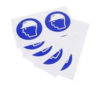 LOLIPPYY 5 Sheets High Visibility Safety Hard Hat Stickers Self-Adhesive Warning Decals Fade-Resistant Weatherproof Safety Symbol Labels for Construction Industrial Workplace