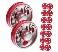 LOLIPPYY 50 Pair Durable Metal Snap Fasteners for Clothing Red Press Studs Practical Invisible Buttons for Jackets Shirts Windbreakers and DIY Craft Projects
