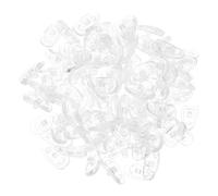 LOLIPPYY 50 Pair Soft Medical-Grade Silicone Nose Pads for Glasses Anti-Slip Eyeglass Bridge Cushions with Air Chamber Hypoallergenic Replacement Nosepieces for Sunglasses and Eyewear