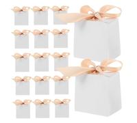 LOLIPPYY 50 Sets Small Favor Boxes with Gold Ribbon European Style Mini Treat Packaging for Wedding Souvenirs Birthday Gifts Shower Presents Lightweight and Portable