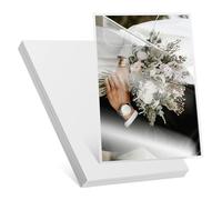 LOLIPPYY 50 Sheets Self-Adhesive Laminating Pouches PVC Photo Protective Sheets Smooth Finish Sticky Laminator for Photos and Cards