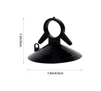 LOLIPPYY 50Pcs Black Dovetail Suction Cups with Pull Rings for Car Sunshade Strong Grip Window Sucker Hooks Easy to Clean and Reusable Car Accessories