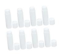 LOLIPPYY 50pcs Empty Lip Balm Tubes Caps White Pp Lipstick Containers Refillable Lip Balm Containers for Travel and Diy Care