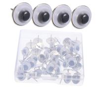 LOLIPPYY 50pcs Eye Shaped Push Pins Thumb Tacks for Message Boards Cork Map Markers Office Desk Accessories Home and School Bulletin Board Supplies