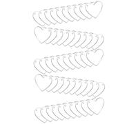 LOLIPPYY 50pcs Heart Shaped Sublimation Blank Keychains Double-Sided Transparent Acrylic DIY Craft Accessories with Sturdy Rings for and Keyrings Craft Projects