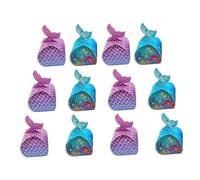 LOLIPPYY 50Pcs Small Wedding Candy Boxes with Mermaid Design Purple Blue and Aqua Blue Folding Candy Wrapping Containers Storage Cases for Party Favors and Celebration