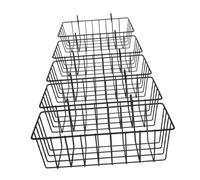 LOLIPPYY 5pcs Black Hollow Cast Iron Rabbit Hay Feeder Basket for Cage Space-saving Metal Bunny Food Holder Easy to Install and Clean Keeps Hay Fresh and Organized for Small Pets