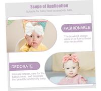 LOLIPPYY 5Pcs Bowknot Headbands Soft Elastic Nylon Hairbands Unisex Newborn Head Wraps Breathable Stretchy Headdresses for Daily Wear and Photography