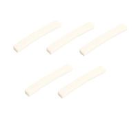 LOLIPPYY 5pcs Curved Bone Guitar Nut Blank Replacement Accessories for Electric and Vintage Guitars Sturdy Wear Resistant Solid Bone Nuts to Sound Quality and Reduce Noise