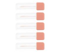 LOLIPPYY 5Pcs Cylindrical Lip Gloss Tubes with Caps Material Portable DIY Lip Balm Sub Bottles for Oil Dye Storage