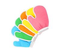 LOLIPPYY 5pcs Exfoliating Gloves Bath Body Mitts Scrubbing Deep Cleanse Shower Gloves for Unisex Skin Renewal and Dead Skin Removal with Rich Foam Random Colors Random Color