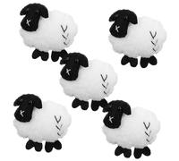 LOLIPPYY 5pcs Handmade Wool Felt Sheep Charms for DIY Crafts Keychain Pendants and Bag Embellishments Creative Sheep Craft Materials for Stylish Hanging Ornaments