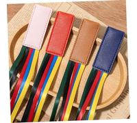 LOLIPPYY 5Pcs Leather Ribbon Bookmarks with Decorative Ribbons Page Markers for Reading School Bible and Book Lovers Practical and Chic Book Accessories for Students and Giving