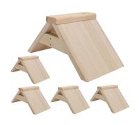 LOLIPPYY 5pcs Natural Wood Pigeon Perch Stand Bird Cage Accessory for Parrots Chickens Smooth Wooden Roosts for Birds Resting and Playing in Coop