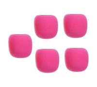 LOLIPPYY 5pcs Pink Microphone Sponge Covers Elastic Protective Pads Windshield for Handheld Mic Voice Tube Shield Replacement Prevents Saliva Damage