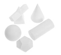 LOLIPPYY 5pcs Simulation Gypsum Geometric Mold Minimalist Prop Figurines for Sketch Drawing Art Teaching Model Shape Geometry Maths Educational Tools