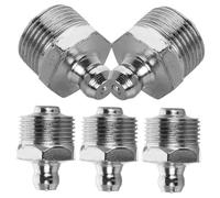 LOLIPPYY 5pcs Stainless Steel Grease Nozzle Straight Grease Tip Replacement Fitting for Precise Oil Injection Mechanical Equipment Compatible with Various Machines