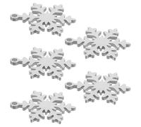 LOLIPPYY 5Pcs Stainless Steel Pet Tags Christmas Tree and Snowflake Charms for Small Dogs and Cats, Engraved Dog Name Tags Pendant for Collar Decoration and Crafting