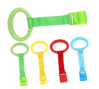 LOLIPPYY 5pcs Standing Pull Ring Crib Rings Hand Learning Tools for Boy Girl Nursery Playpen