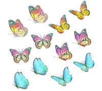 LOLIPPYY 6 Pairs Magnetic Window Decals Butterfly Screen Stickers Anti-Collision Bird Strike Prevention Reusable DIY Window Decor for Home Protection