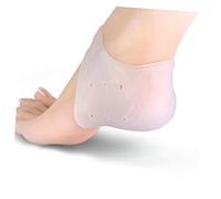 LOLIPPYY 6 Pairs Silicone Heel Protective Sleeve Breathable Moisturizing Gel Socks for Men Women Dry Cracking Ankle Care Comfortable Foot Protection White