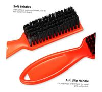 LOLIPPYY 6 Pcs Barber Cleaning Brushes with Long Handle Nylon Bristles Hair Clipper Trimmer Cleaning Tools for Professional Hairdressers and Home Use Portable Travel