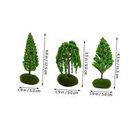 LOLIPPYY 6 pcs Miniature Street Trees Model Railroad Scenery Lightweight Mini Trees for DIY Landscape Sand Table Decoration