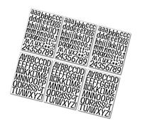 LOLIPPYY 6 Sheets of Black Vinyl Letter Stickers Alphabet and Punctuation Symbols, Self-Adhesive DIY Letter Decals for Bedroom Wall Decoration, Resistant to Tear and Wear, Learning Aid