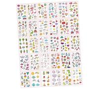 LOLIPPYY 60 Sheets Cartoon Temporary Body Stickers Lovely Washable Decals for Safe and Reusable Cute Decorative for Face and Body