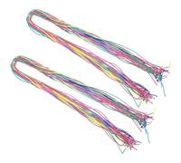 LOLIPPYY 60pcs Colorful Hair Braiding Ribbon for Reusable Gradient Hair Wrap Strings for DIY Braids Stylish Multi-color Braid Accessories for Parties Sports and Group Activities