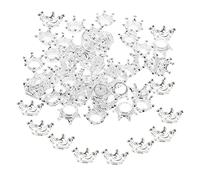 LOLIPPYY 60pcs Diy Alloy Crown Charms for Jewelry Making, Silver Metal Pendants Set for Necklace and Key Ring Crafting, Vintage 3d Accessories for Handmade Jewellery in Uk