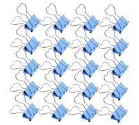 LOLIPPYY 60pcs Heart Shaped Handle Metal Binder Clips in Blue Long Tail Hollow Out Design for Secure Paperwork Organization Student-Friendly Office Supplies for Notes Letters and Tickets