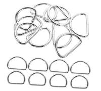 LOLIPPYY 60Pcs Metal D Rings for Purse Accessories Iron Buckles with Smooth Finish Lightweight Sturdy Design for Bag Making and Handbag Hardware DIY Craft Supplies