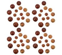 LOLIPPYY 60Pcs Natural Round Wooden Beads with Large Hole - 20Mm, 25Mm, 30Mm Mixed Size DIY Wood Beads for Jewelry Making, Bracelets, Necklaces, and Craft Projects