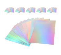 LOLIPPYY 60pcs Shiny Metallic Holographic Cardstock Paper Sheets for Crafts Reflective Mirror Scrapbook Supplies with Options for DIY Card Making Wedding Invitations Christmas Party
