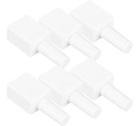 LOLIPPYY 6PCS 10ml Empty Nail Polish Bottles with Brush Refillable Glass Nail Gel Containers for Manicure and Beauty Supplies Bright White Cap Suitable for Gel and Polish Mixing