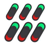 LOLIPPYY 6pcs Acrylic Sliding Restroom Privacy Door Signs with Red Green Indicators Self-adhesive Washroom Occupied Vacant Signs for Office Meeting Hotel Dormitory