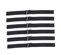 LOLIPPYY 6pcs Black Elastic Bands for Wigs Adjustable Wig Straps Knit Elastic Headband Mesh Cap and Daily Use