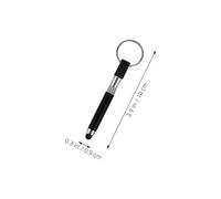 LOLIPPYY 6Pcs Capacitive Stylus Pens Keychain Set for Touch Screens, Black Keyring Touch Pen for Smartphones and Tablets, Portable Tablet Accessories for On-The-Go Use
