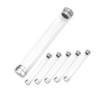 LOLIPPYY 6pcs Clear Acrylic Pen Storage Case Transparent Pencil Display Box for Ballpoint Pens Pencils Paintbrushes School Office Use