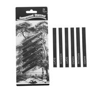 LOLIPPYY 6Pcs Compressed Charcoal Sketching Bars Square Rods for Drawing and Shading Art Supplies Soft and Hard for Students and Artists Portable Compact Design