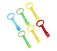 LOLIPPYY 6Pcs Crib Pull Rings Durable Hand Pull Assist Tools for Newborns Standing Aid for Boy Girl Easy to Attach for Walking Support