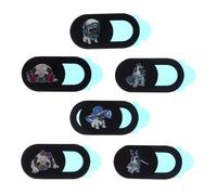 LOLIPPYY 6pcs Dog Pattern Webcam Privacy Covers Camera Protectors for Laptop and Phone, Cartoon Pug Design Privacy Stickers for Computer Security and Anti-hacking Use