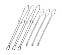 LOLIPPYY 6pcs Drawstring Replacement Tool Hoodies Drawstring Clamp Pants Tool Installer Replacement Kit Restringer Cord Threading Silver